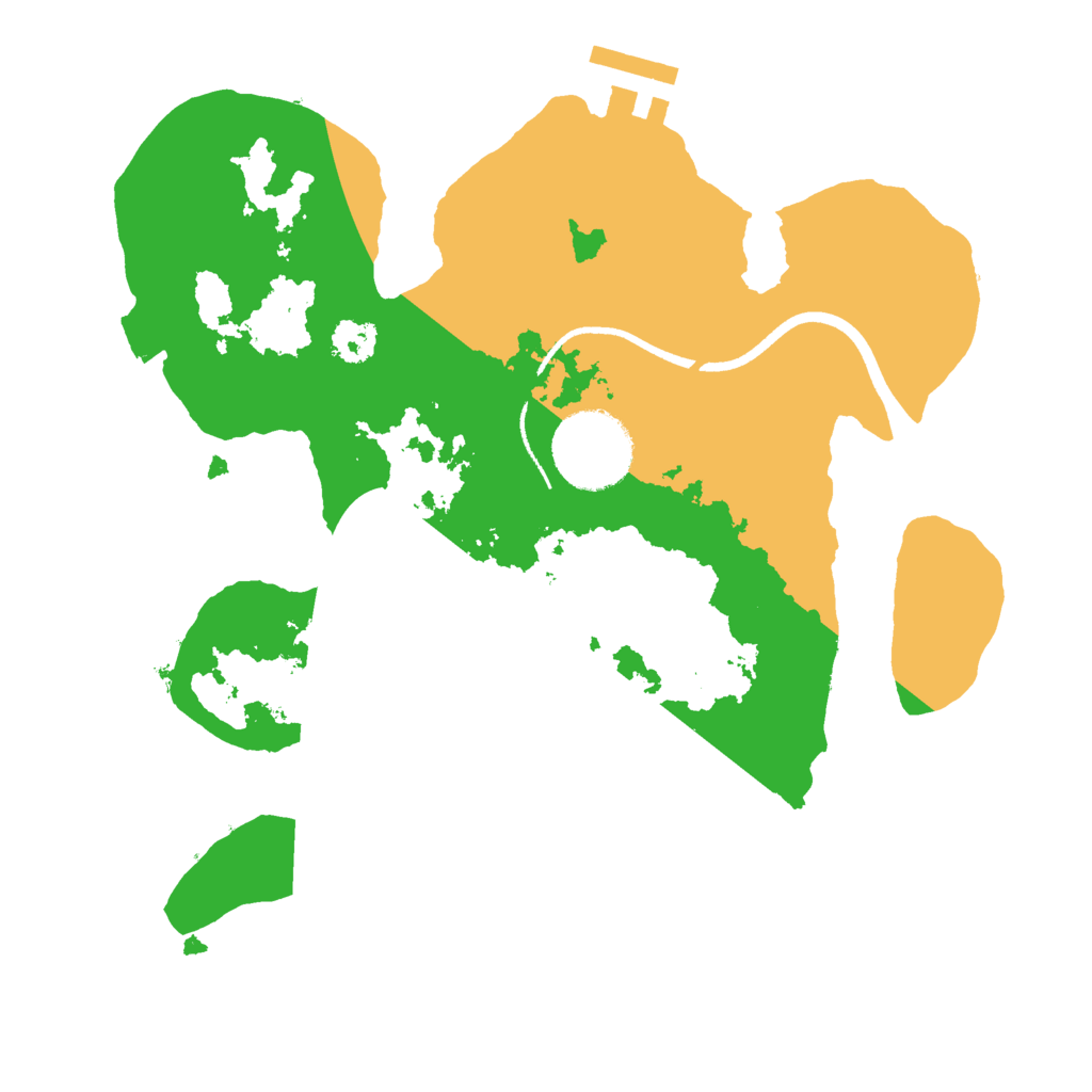 Biome Rust Map: Procedural Map, Size: 2500, Seed: 98576