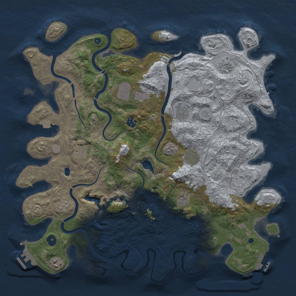 Rust Map: Procedural Map, Size: 4400, Seed: 54749784, 15 Monuments