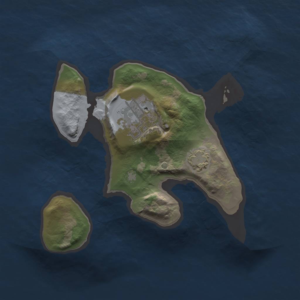 Rust Map: Barren, Size: 1800, Seed: 2, 4 Monuments
