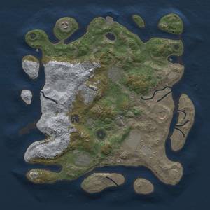 Thumbnail Rust Map: Procedural Map, Size: 3500, Seed: 2137683437, 14 Monuments