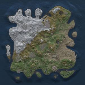 Thumbnail Rust Map: Procedural Map, Size: 3500, Seed: 43954548, 17 Monuments