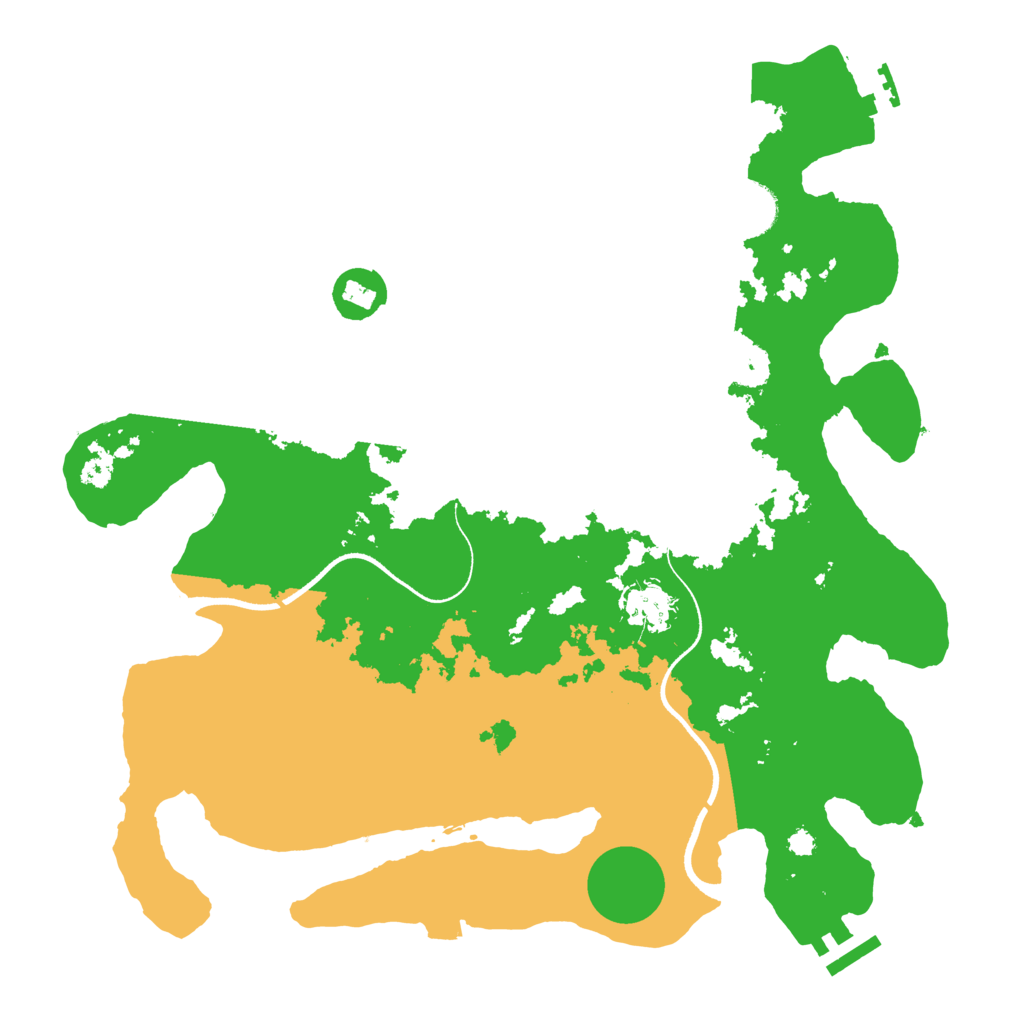 Biome Rust Map: Procedural Map, Size: 3500, Seed: 76457599
