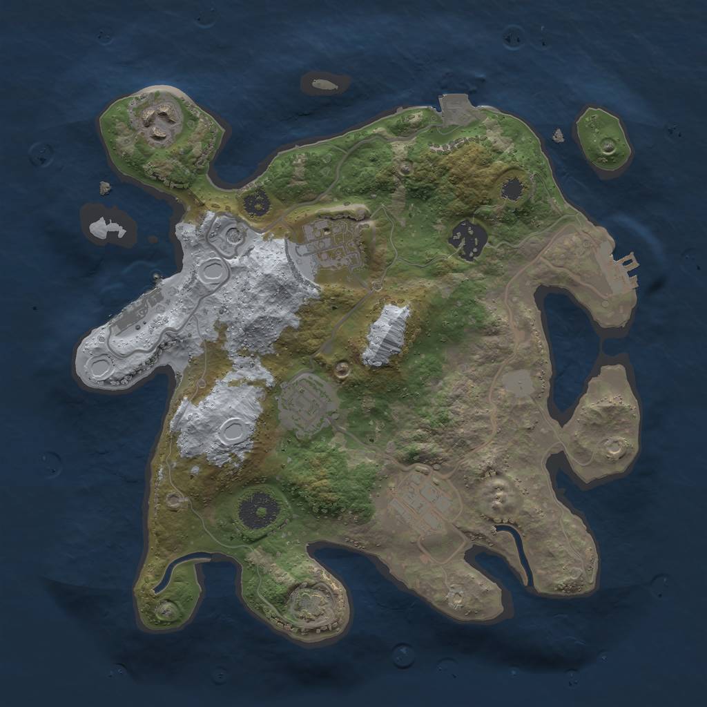Rust Map: Procedural Map, Size: 2800, Seed: 1475879899, 12 Monuments