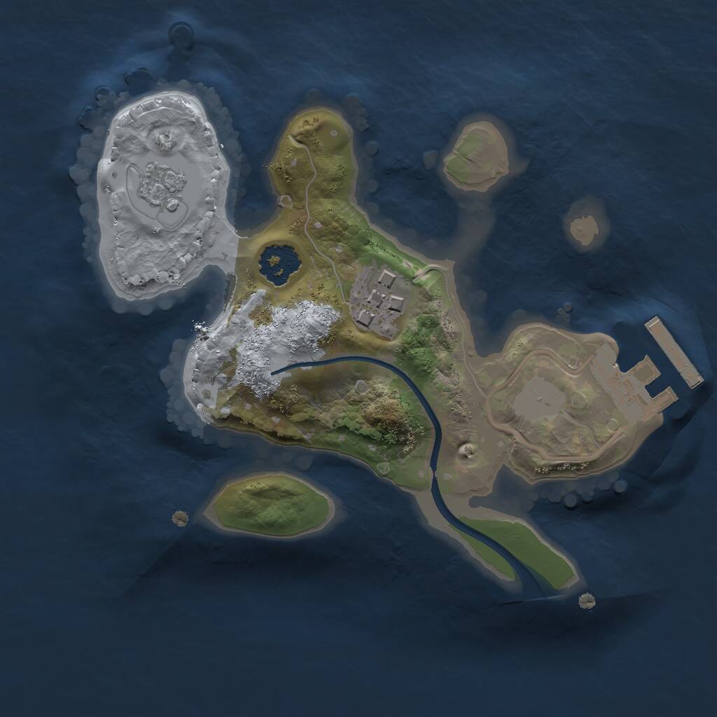 Rust Map: Procedural Map, Size: 1800, Seed: 2144733507, 4 Monuments