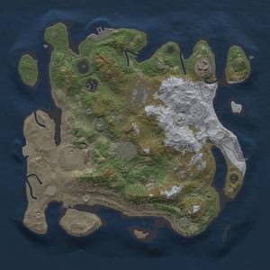 Thumbnail Rust Map: Procedural Map, Size: 3200, Seed: 114587, 14 Monuments