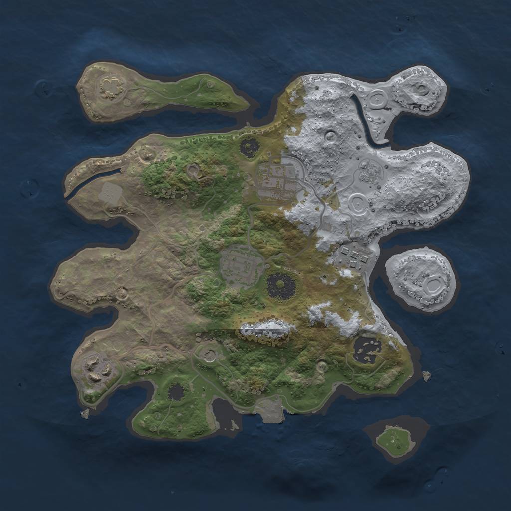 Rust Map: Procedural Map, Size: 2700, Seed: 457193, 11 Monuments