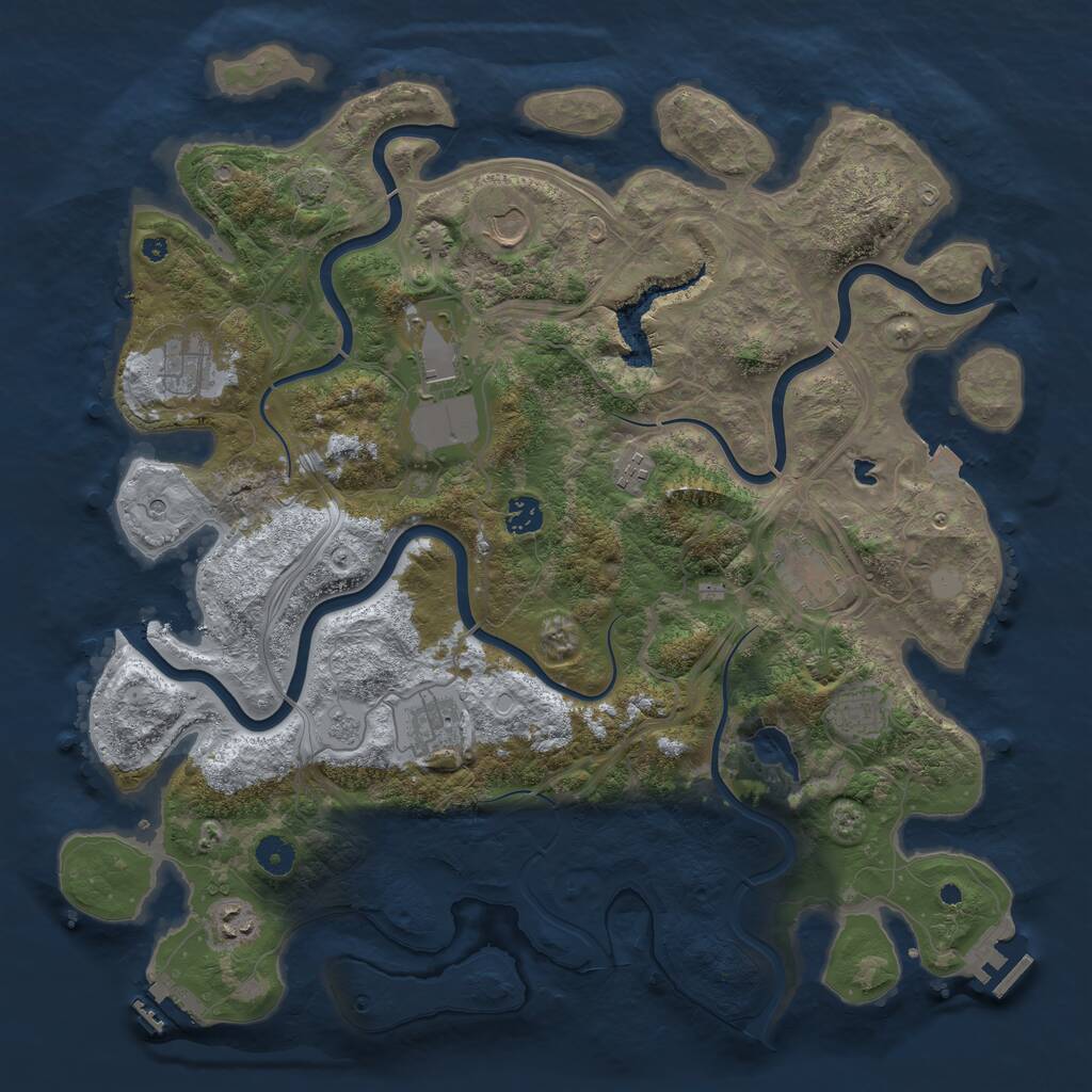 Rust Map: Procedural Map, Size: 4250, Seed: 79062234, 15 Monuments