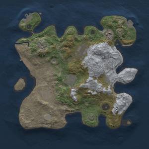 Thumbnail Rust Map: Procedural Map, Size: 3000, Seed: 1503136241, 13 Monuments