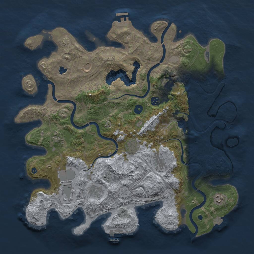 Rust Map: Procedural Map, Size: 4250, Seed: 63882752, 16 Monuments
