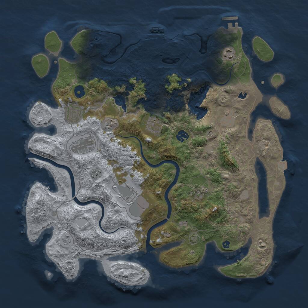 Rust Map: Procedural Map, Size: 4000, Seed: 190923, 15 Monuments
