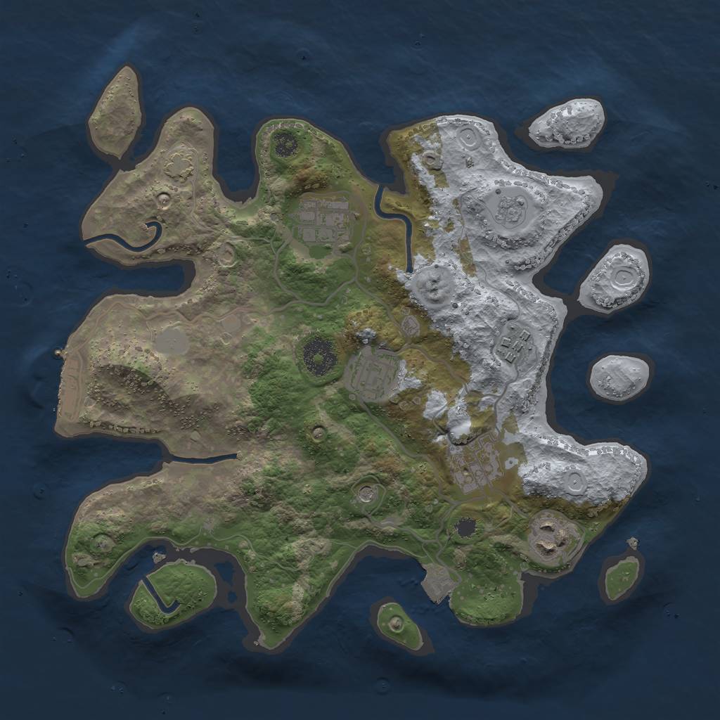 Rust Map: Procedural Map, Size: 3000, Seed: 146000, 12 Monuments