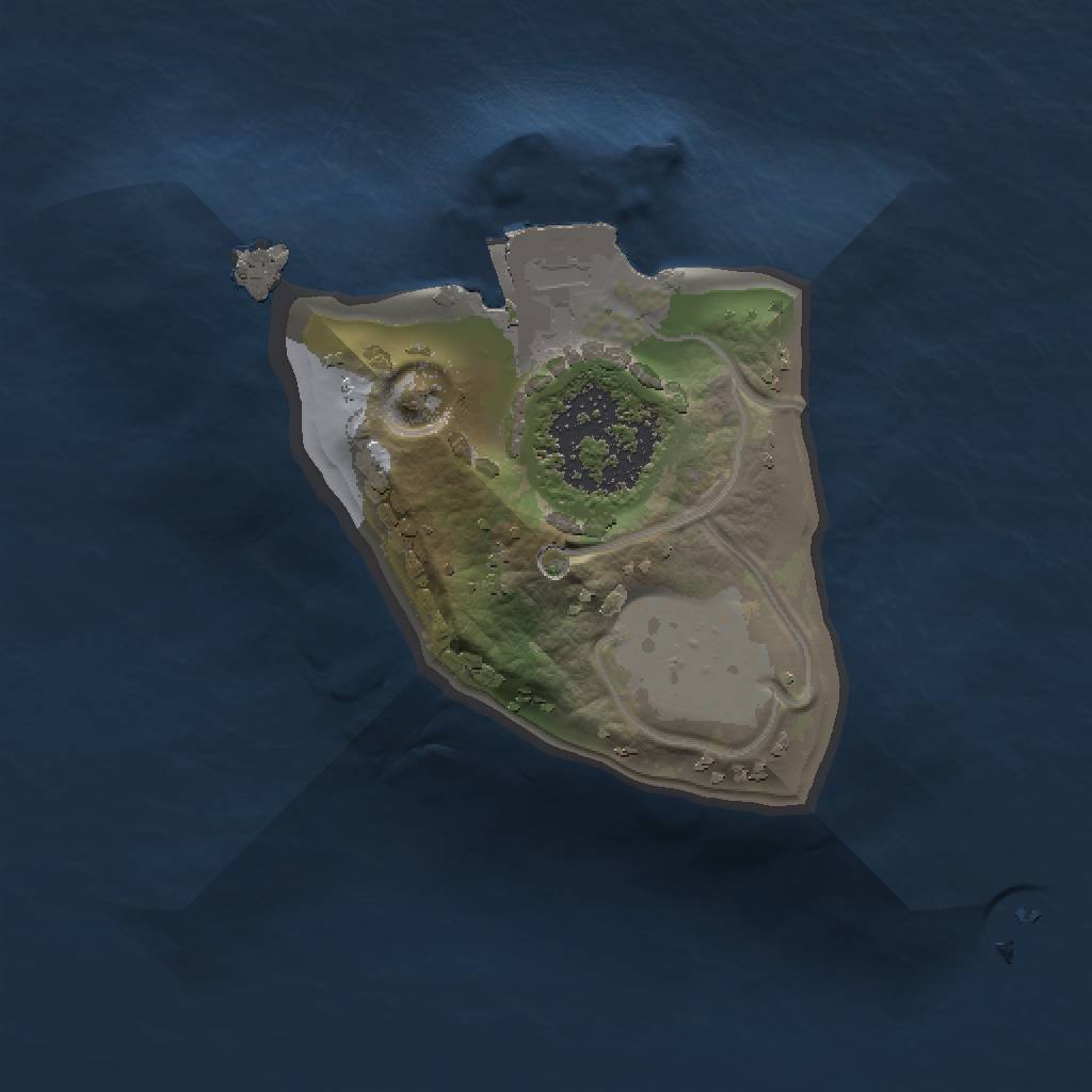 Rust Map: Procedural Map, Size: 1001, Seed: 1000, 3 Monuments