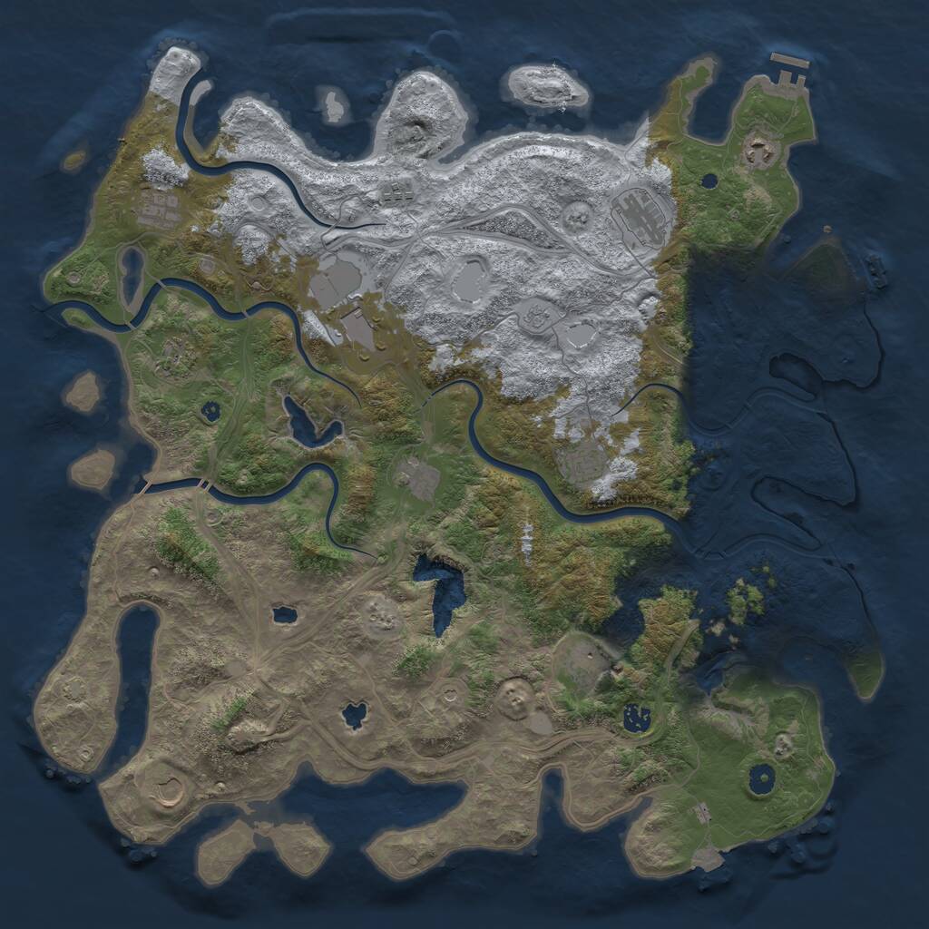 Rust Map: Procedural Map, Size: 4800, Seed: 248088798, 17 Monuments