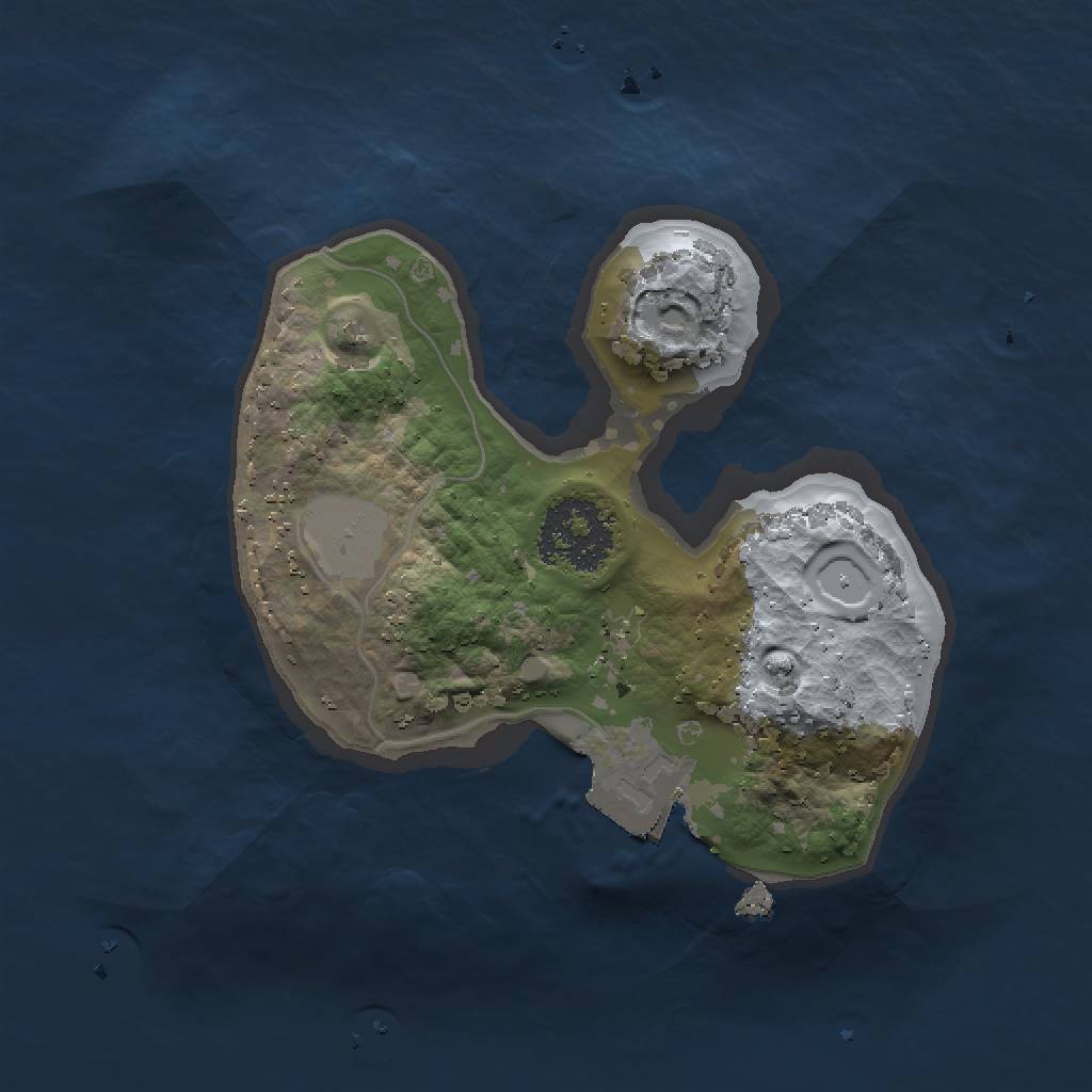 Rust Map: Procedural Map, Size: 1500, Seed: 1456519816, 3 Monuments