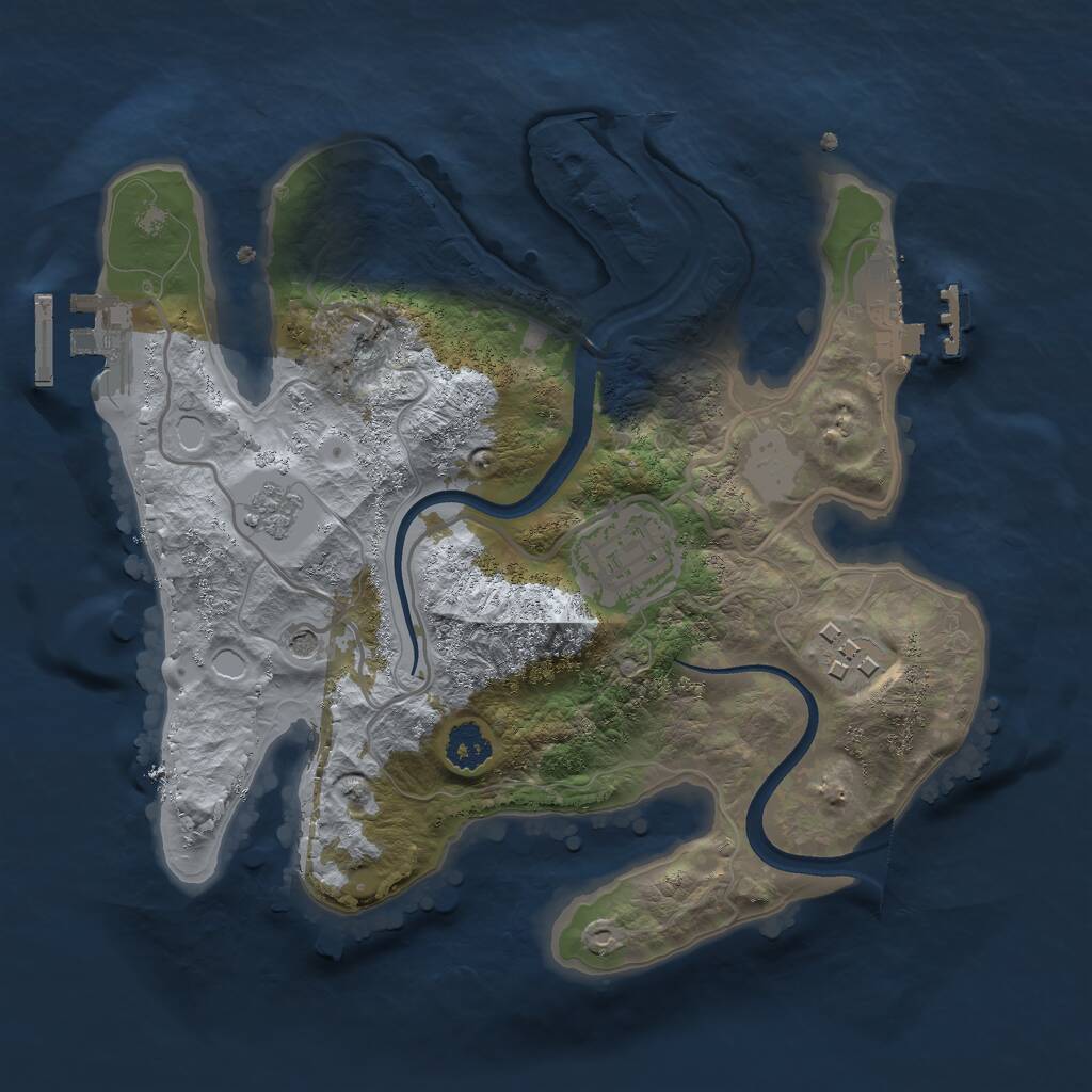 Rust Map: Procedural Map, Size: 2400, Seed: 1604149721, 7 Monuments