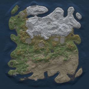 Thumbnail Rust Map: Procedural Map, Size: 3850, Seed: 1451658, 18 Monuments