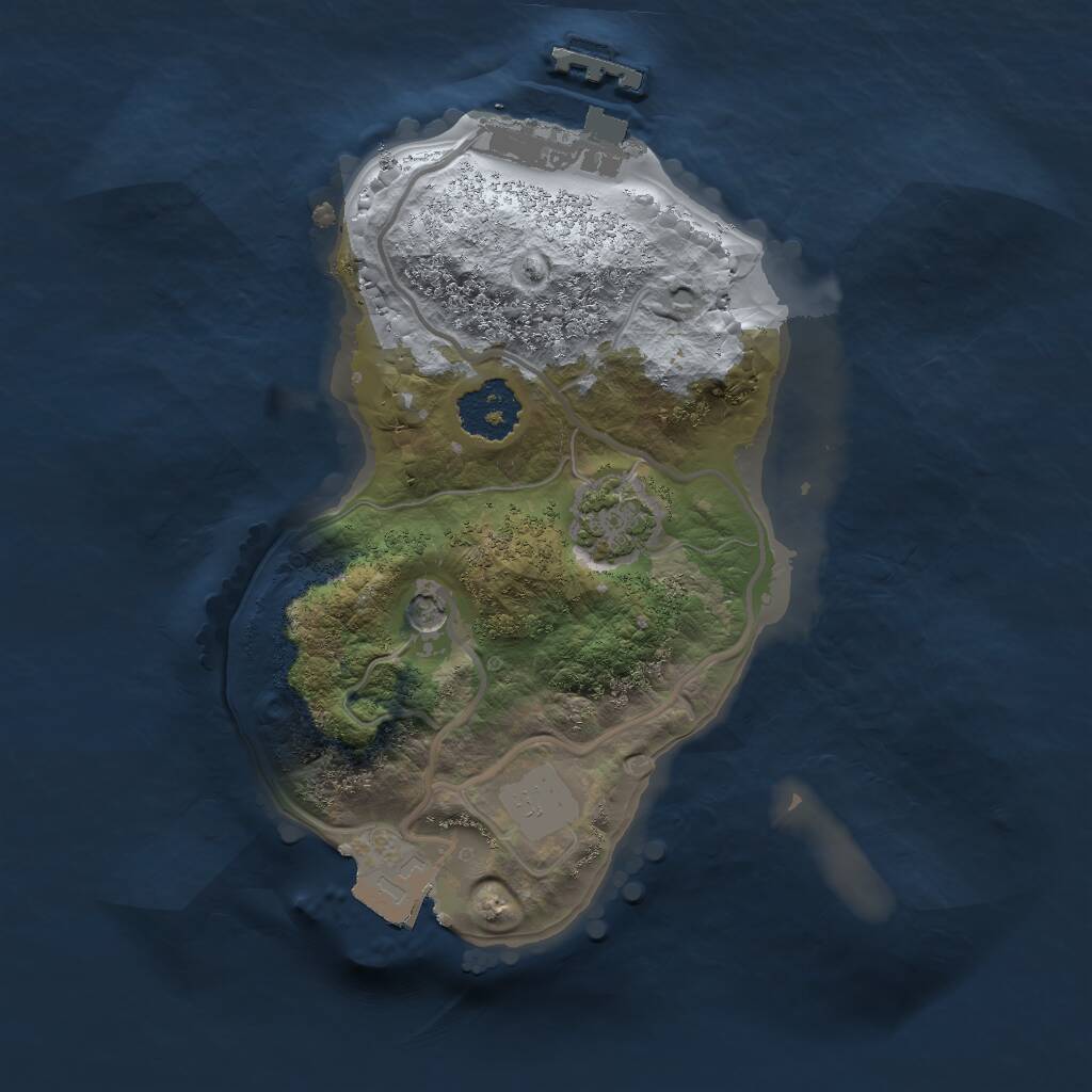 Rust Map: Procedural Map, Size: 1800, Seed: 999912, 4 Monuments
