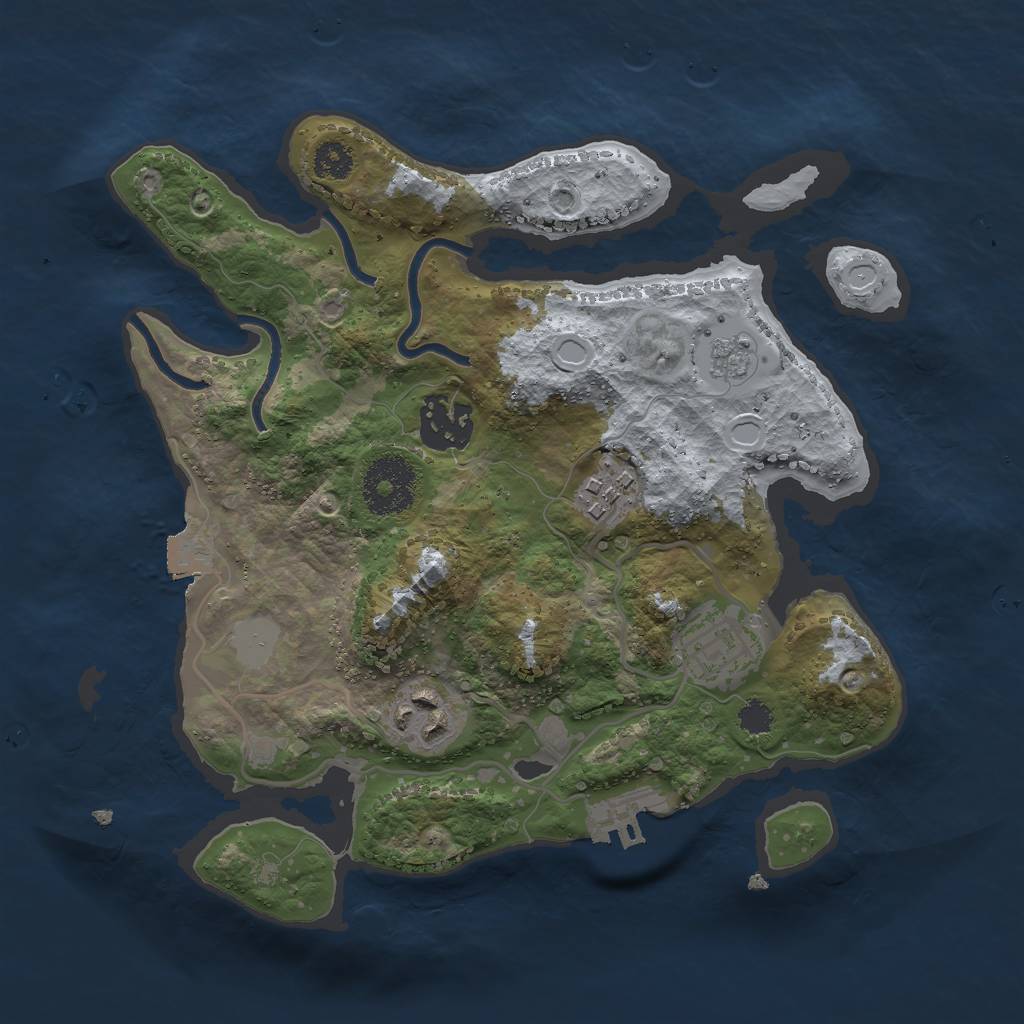Rust Map: Procedural Map, Size: 2700, Seed: 682725951, 9 Monuments