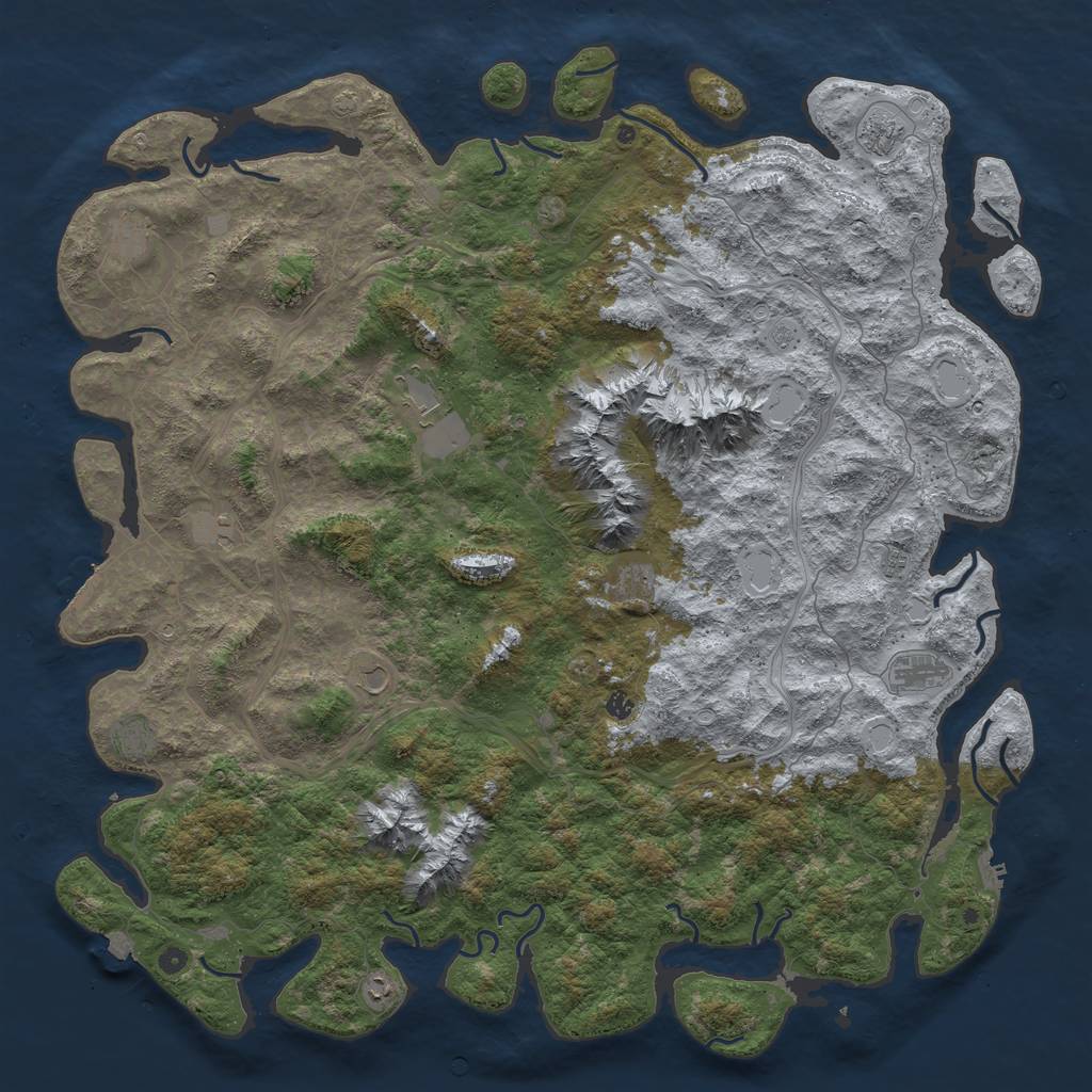 Rust Map: Procedural Map, Size: 6000, Seed: 19951995, 19 Monuments