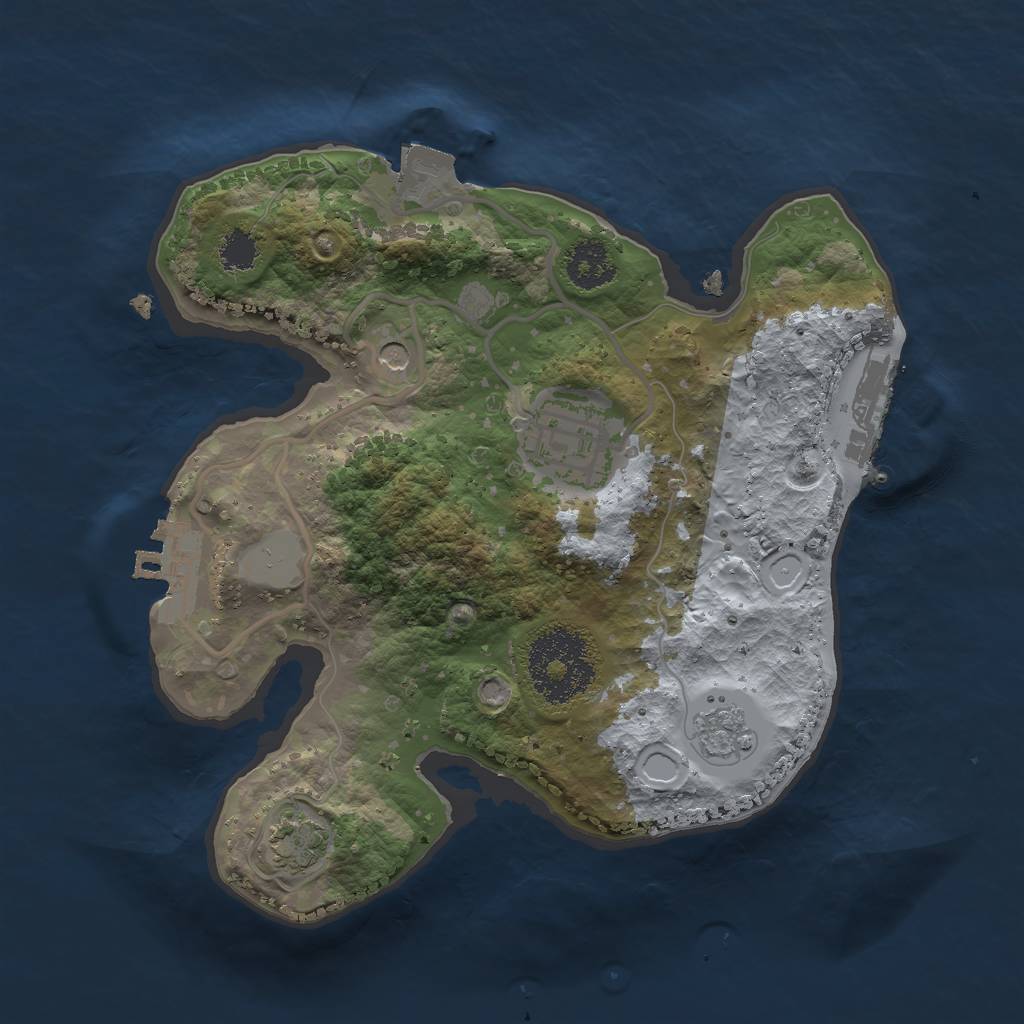 Rust Map: Procedural Map, Size: 2200, Seed: 739783170, 9 Monuments