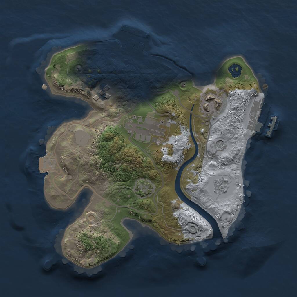 Rust Map: Procedural Map, Size: 2200, Seed: 739783170, 9 Monuments