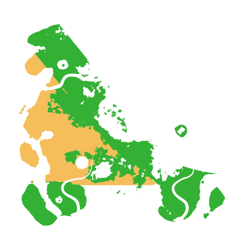 Biome Rust Map: Procedural Map, Size: 3600, Seed: 88384599