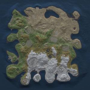 Thumbnail Rust Map: Procedural Map, Size: 3500, Seed: 71086219, 18 Monuments