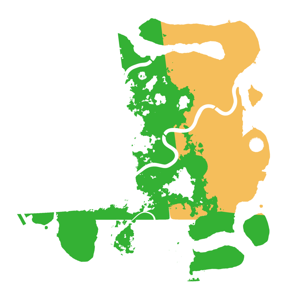 Biome Rust Map: Procedural Map, Size: 3600, Seed: 95235539