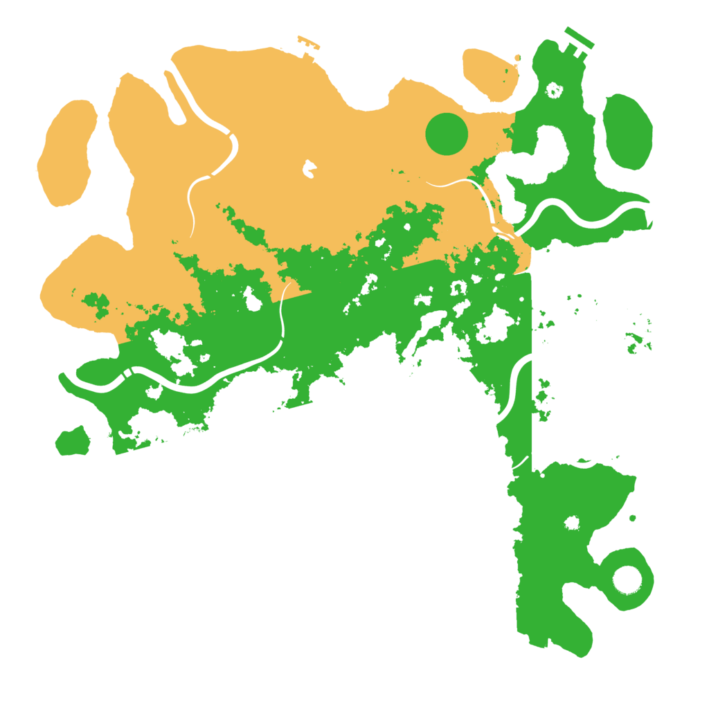 Biome Rust Map: Procedural Map, Size: 4400, Seed: 43713627