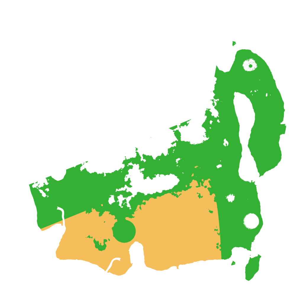 Biome Rust Map: Procedural Map, Size: 3500, Seed: 42323311