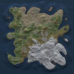 Thumbnail Rust Map: Procedural Map, Size: 3600, Seed: 12609, 17 Monuments