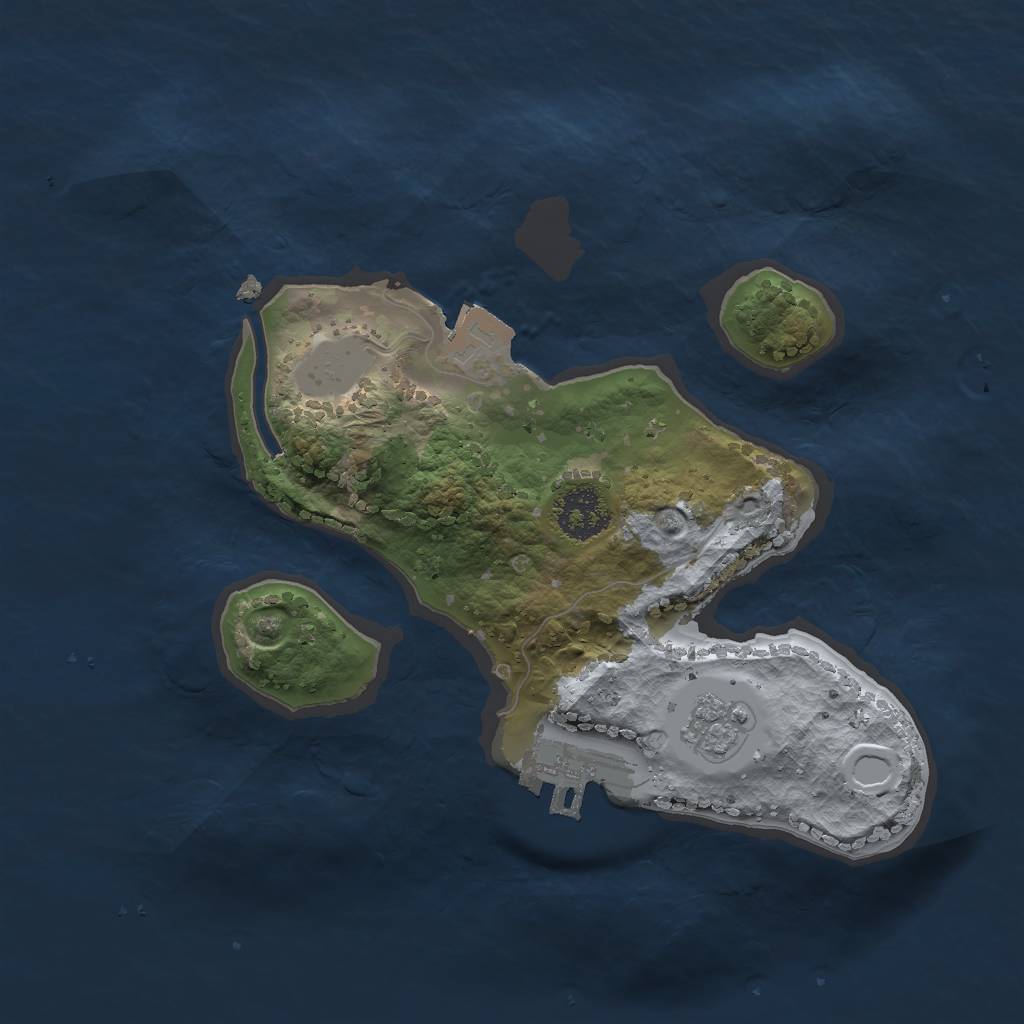 Rust Map: Procedural Map, Size: 2000, Seed: 182385201, 5 Monuments