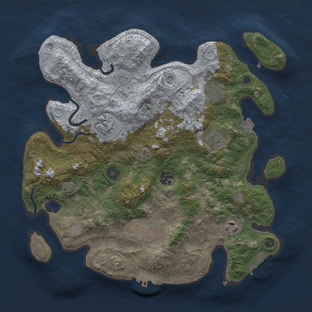 Rust Map: Procedural Map, Size: 3400, Seed: 57326816, 14 Monuments