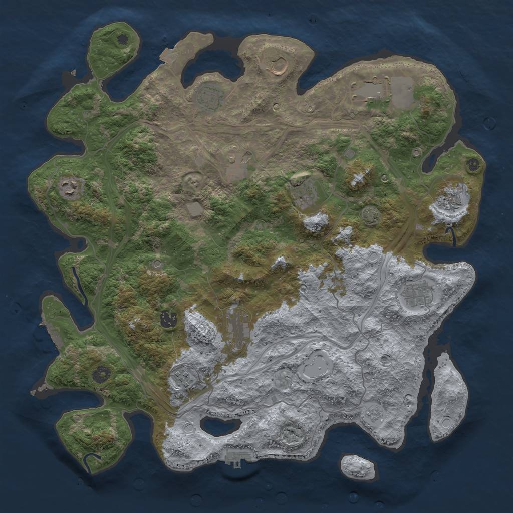 Rust Map: Procedural Map, Size: 4250, Seed: 49345451, 19 Monuments