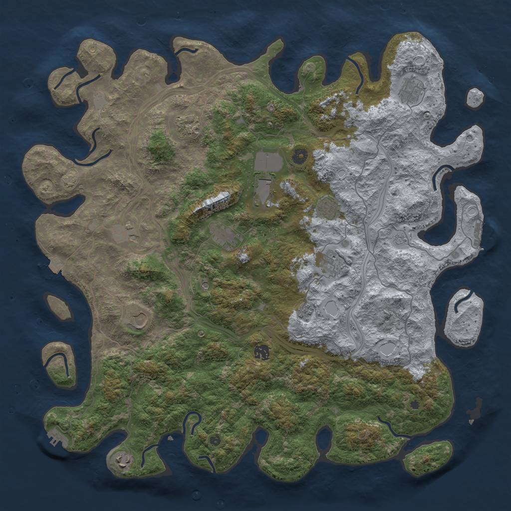 Rust Map: Procedural Map, Size: 4800, Seed: 1399945787, 19 Monuments