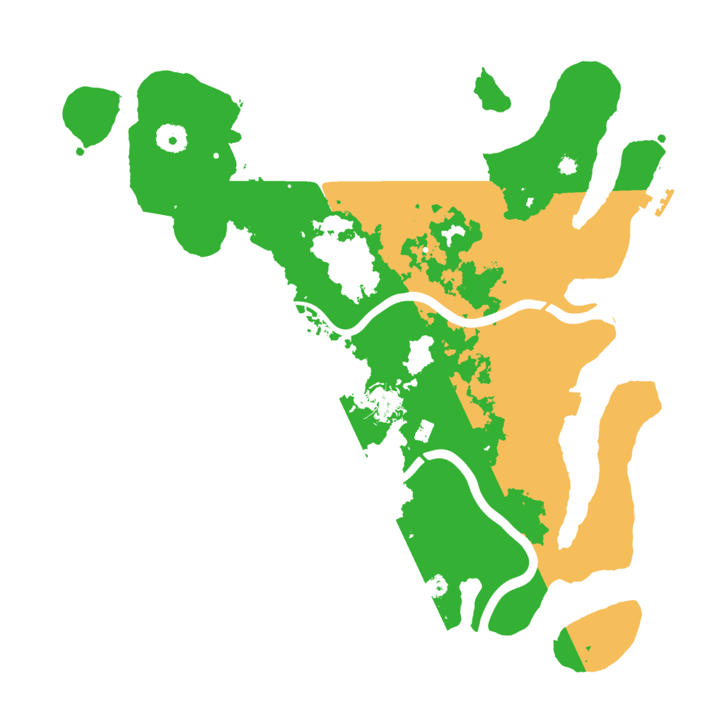 Biome Rust Map: Procedural Map, Size: 3600, Seed: 95323582