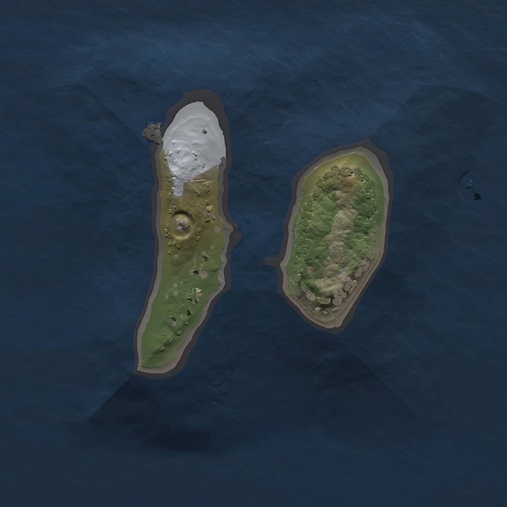 Rust Map: Procedural Map, Size: 1250, Seed: 76576577, 3 Monuments