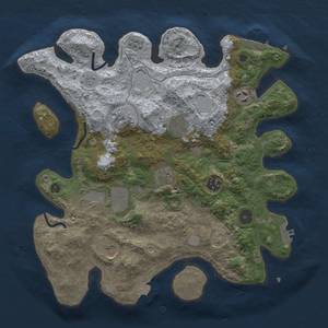 Thumbnail Rust Map: Procedural Map, Size: 3500, Seed: 847422350, 16 Monuments