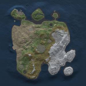 Thumbnail Rust Map: Procedural Map, Size: 2500, Seed: 601018793, 8 Monuments