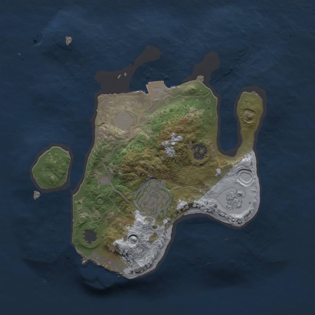Rust Map: Procedural Map, Size: 2000, Seed: 382023, 6 Monuments