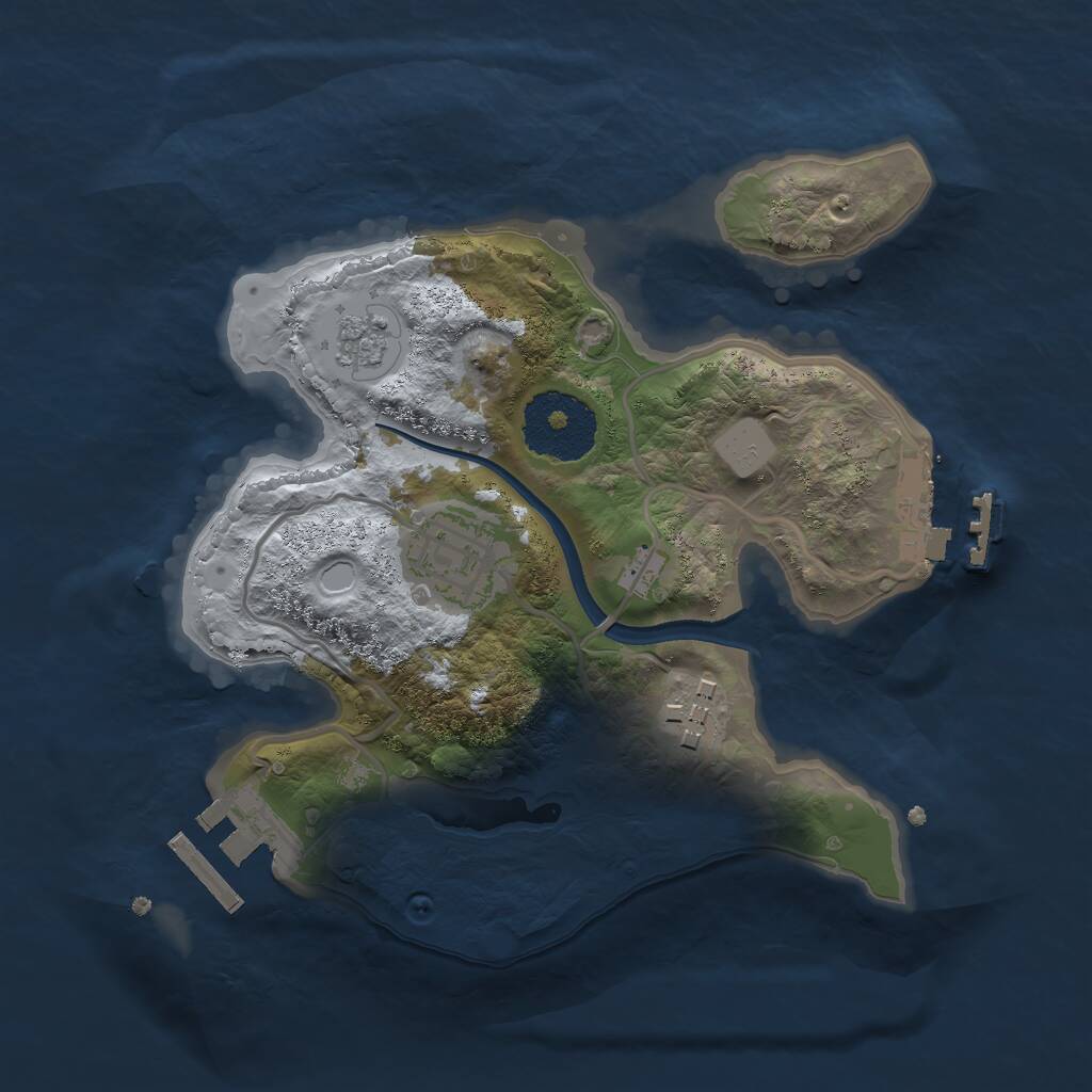 Rust Map: Procedural Map, Size: 2300, Seed: 1785143262, 6 Monuments