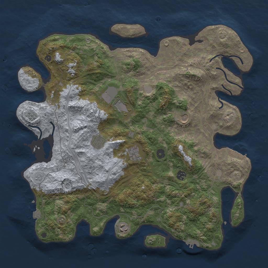 Rust Map: Procedural Map, Size: 4300, Seed: 30131634, 15 Monuments