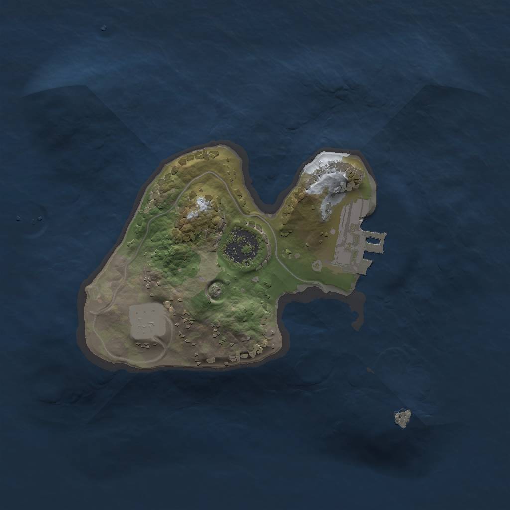 Rust Map: Procedural Map, Size: 1500, Seed: 1413757886, 4 Monuments