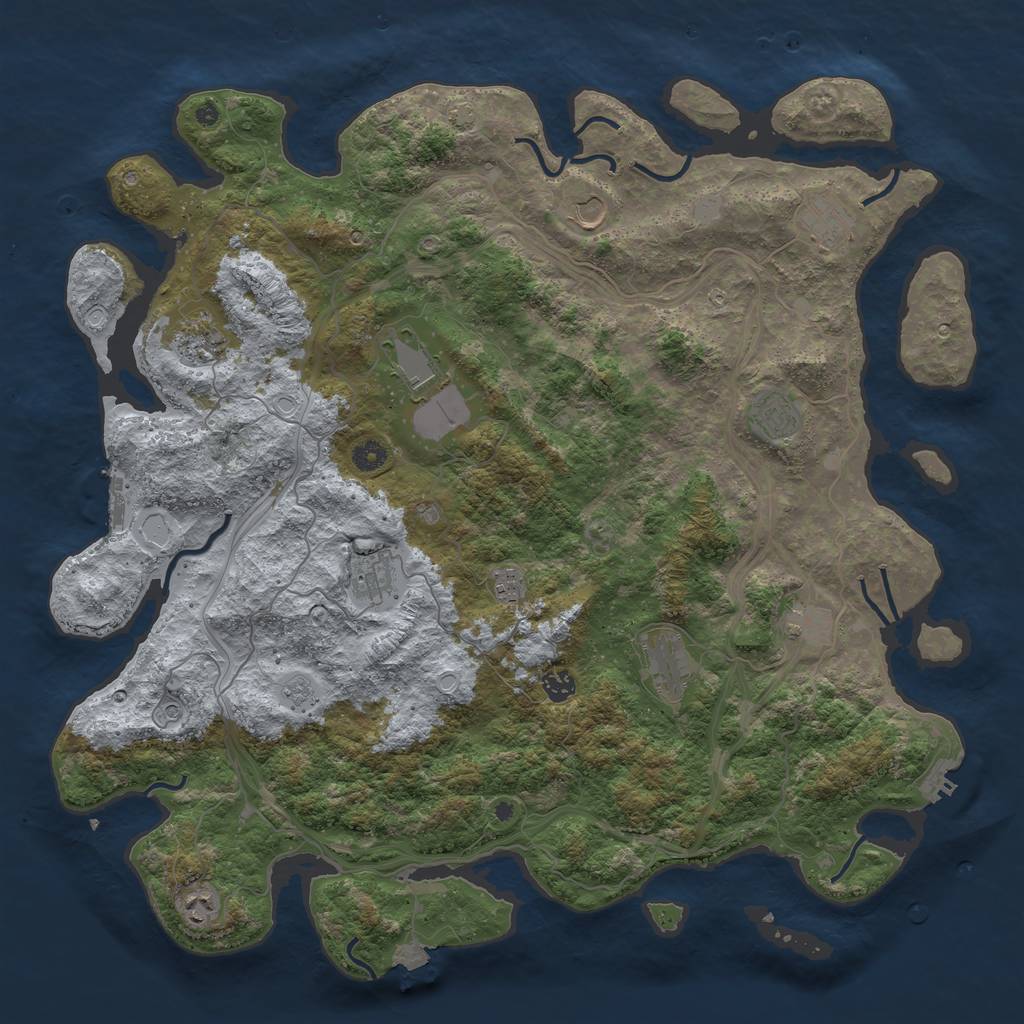 Rust Map: Procedural Map, Size: 4700, Seed: 250189, 19 Monuments