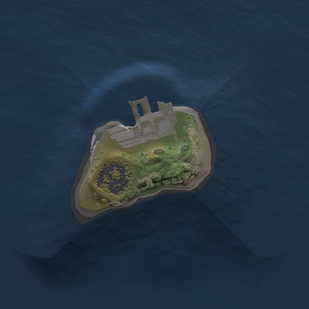 Rust Map: Procedural Map, Size: 1000, Seed: 734576, 4 Monuments