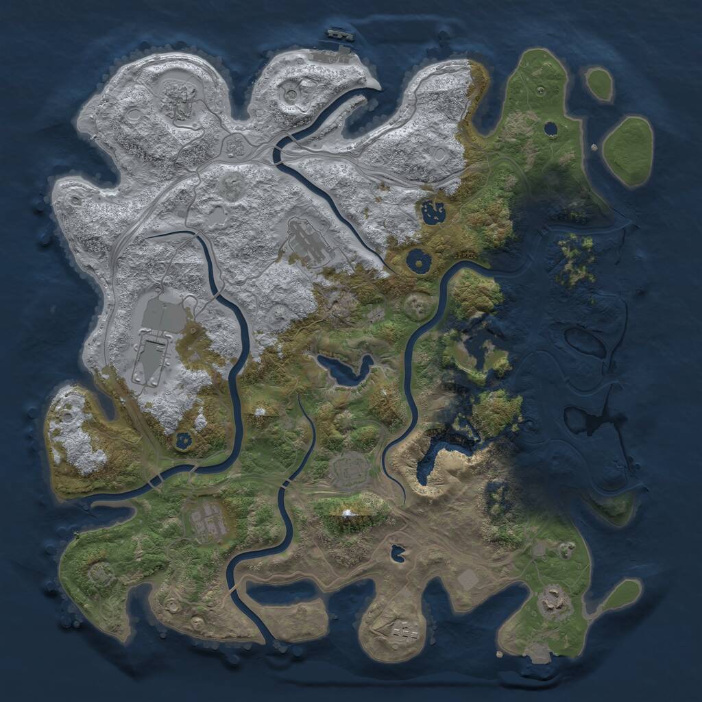Rust Map: Procedural Map, Size: 4250, Seed: 47789707, 15 Monuments