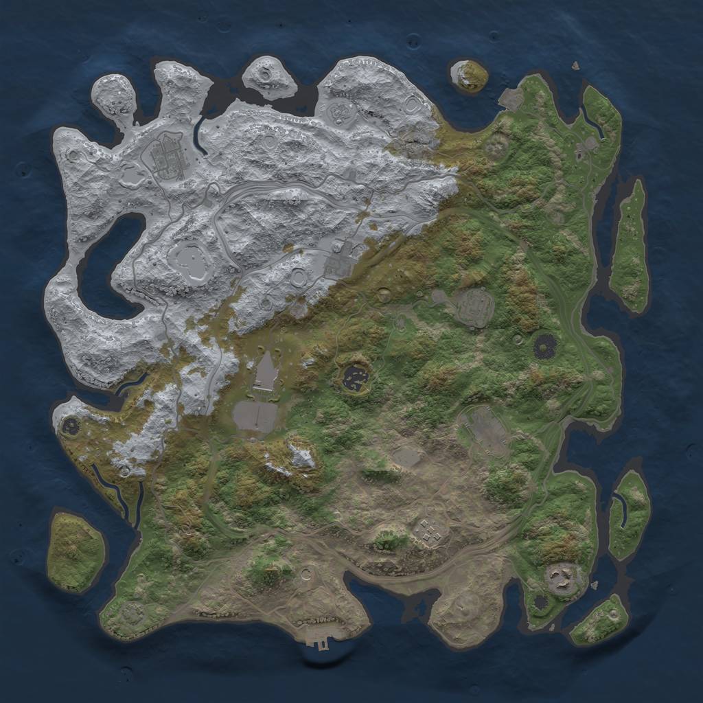 Rust Map: Procedural Map, Size: 4250, Seed: 35779730, 15 Monuments