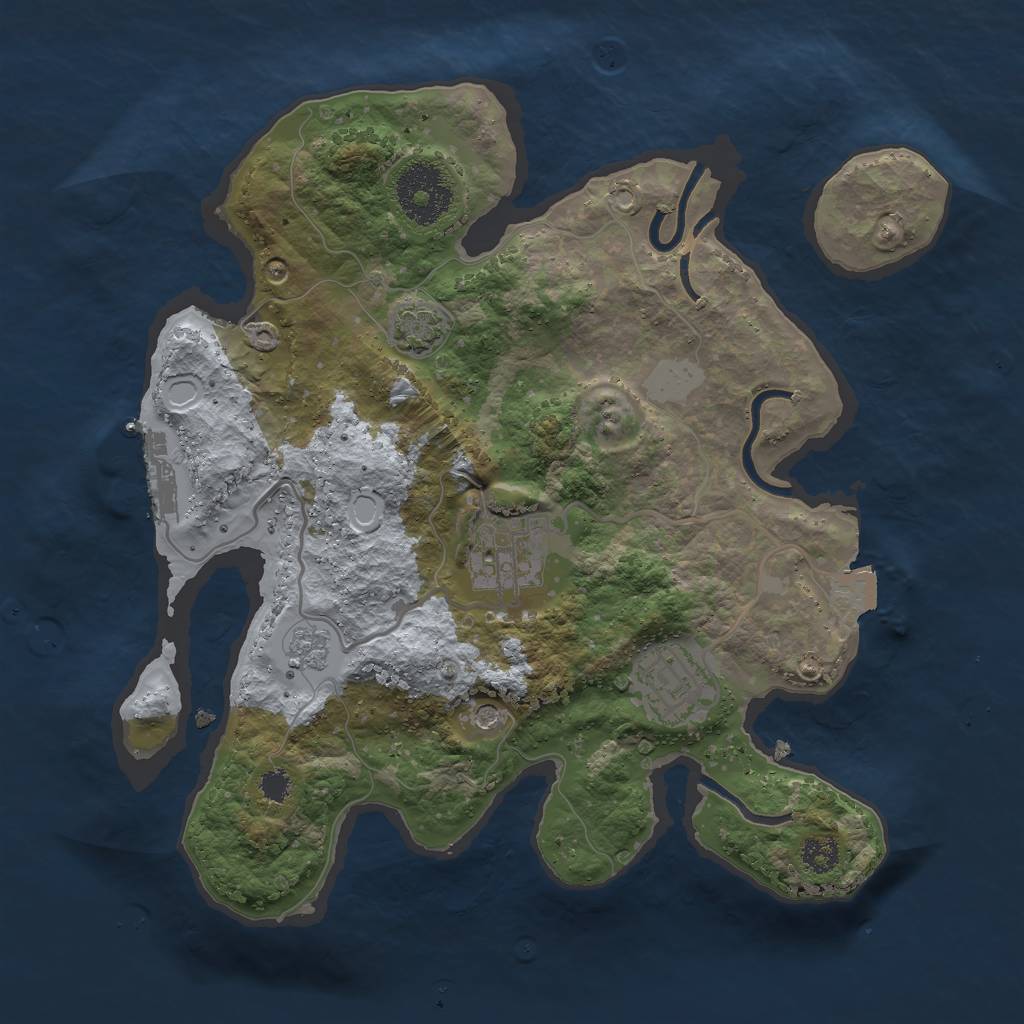 Rust Map: Procedural Map, Size: 2700, Seed: 66666, 9 Monuments