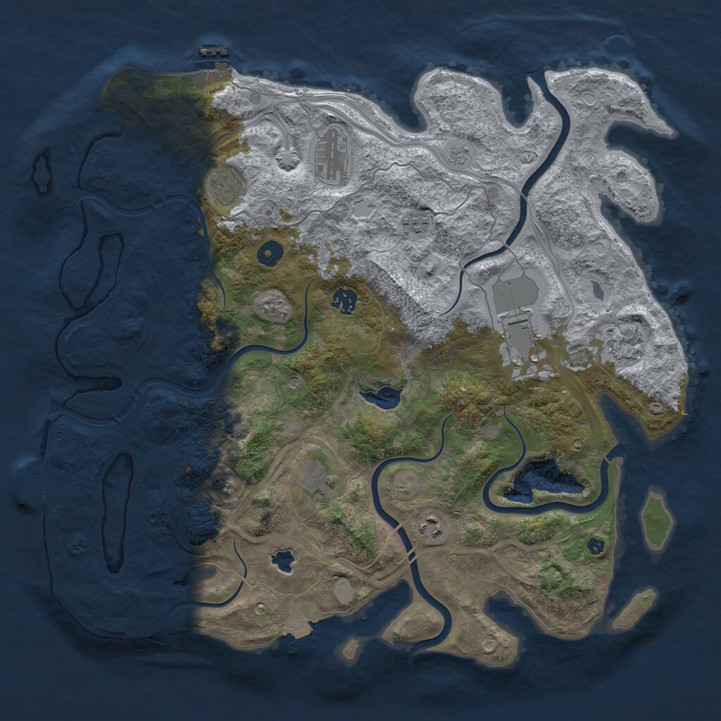 Rust Map: Procedural Map, Size: 4250, Seed: 2146958841, 14 Monuments