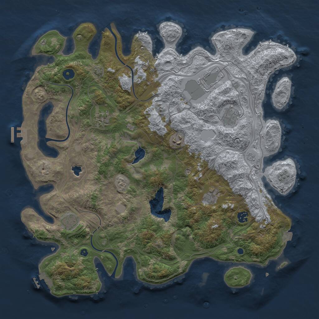 Rust Map: Procedural Map, Size: 4250, Seed: 96813254, 14 Monuments